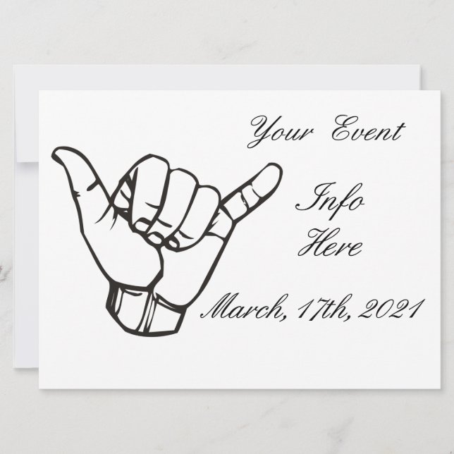 Carte Hawaii Shaka Brah Wave Thunder_Cove (Devant)