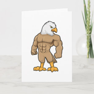 Carte Hawk en Bodybuilder avec six pack
