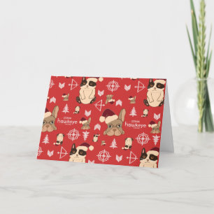 Carte Hawkeye Chat & Chien Motif De Vacances D'hiver