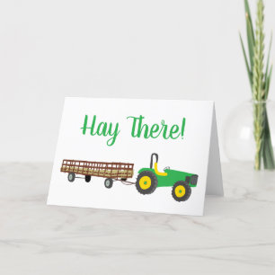 Carte Hay There Tracteur et Hay Wagon Hayride
