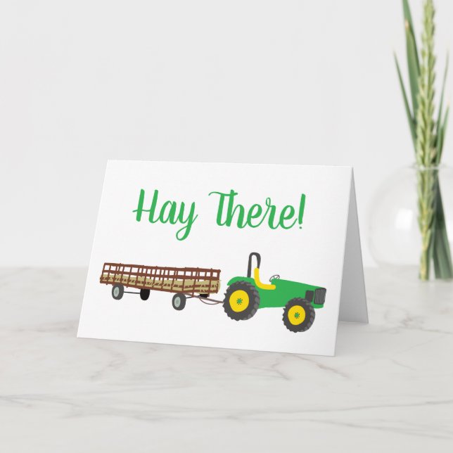 Carte Hay There Tracteur et Hay Wagon Hayride (Devant)