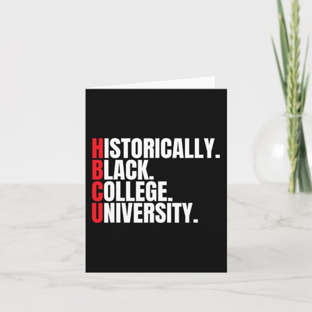 Carte Hbcu Historiquement Black College Et Universitaire (Devant)