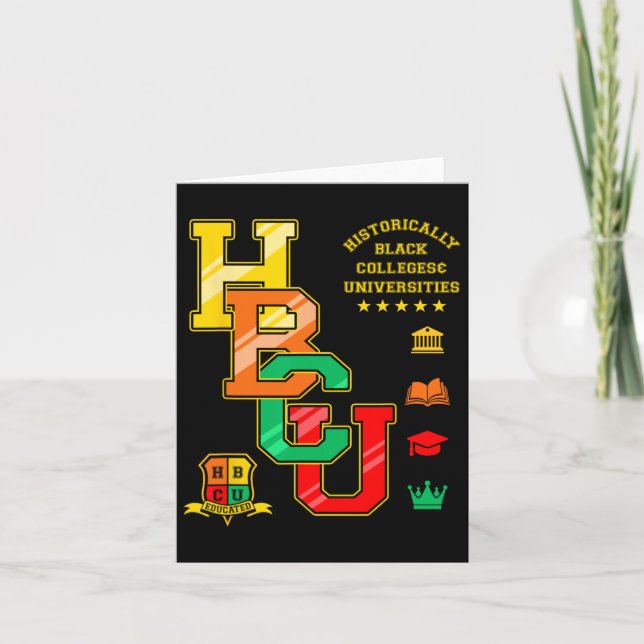 Carte Hbcu Vêtements Historiquement Collèges Noirs Unive (Devant)