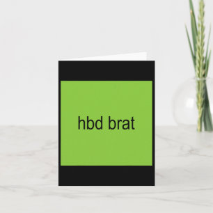 Carte Hbd Brat Anniversaire Vert Amusant Mème Gen Z Adul