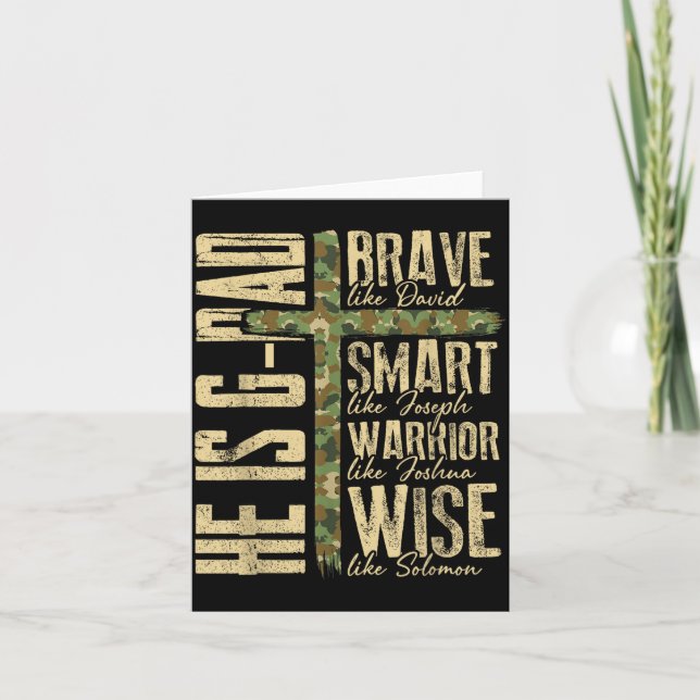 Carte He Is G-dad Camo Religious Father's Day Christian  (Devant)