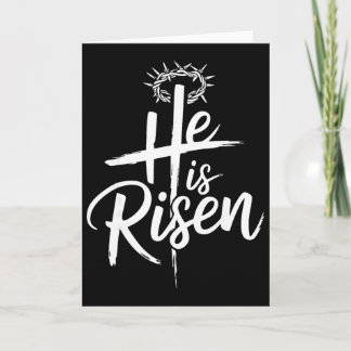 Carte He Is Risen Jesus Cross For Religious Christian Ea