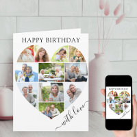 Heart 11 Photo Collage avec Love Script Anniversai