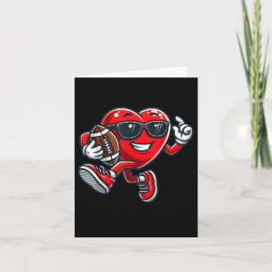 Carte Heart American Football Valentines Day Boys Men Ki