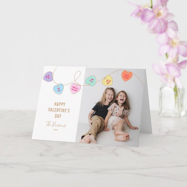 Carte Heart Candy Saint Valentin Photo (Orchidée)