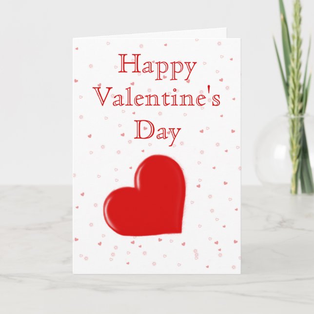 Carte Heart Confetti Valentine's Day Card (Devant)