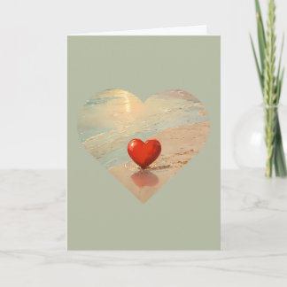 Carte Heart In the Sand Love Card