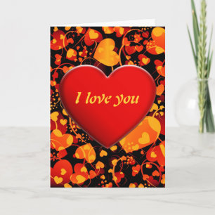 Carte HEART motif ART 8 + Coeur + votre texte