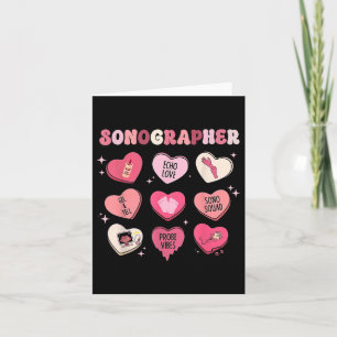 Carte Heart Valentines Jour Sonographe Ultrasound Techno