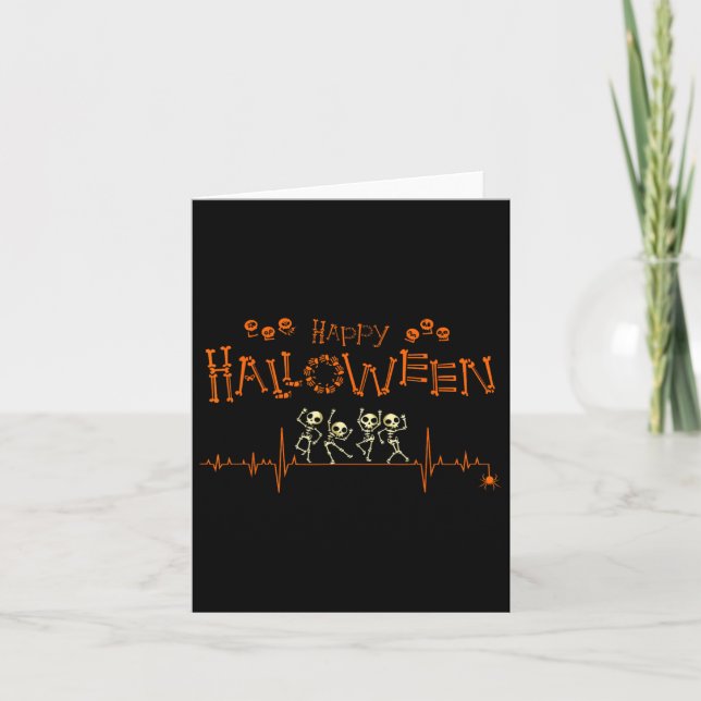 Carte Heartbeat Happy Halloween Doctor Nurse (Devant)