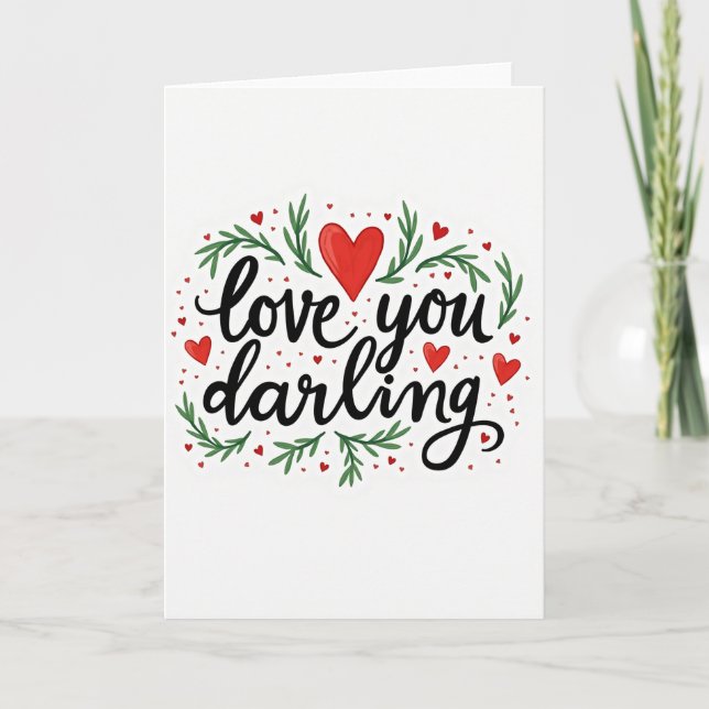 Carte Heartfelt Botanical Love Card (Devant)