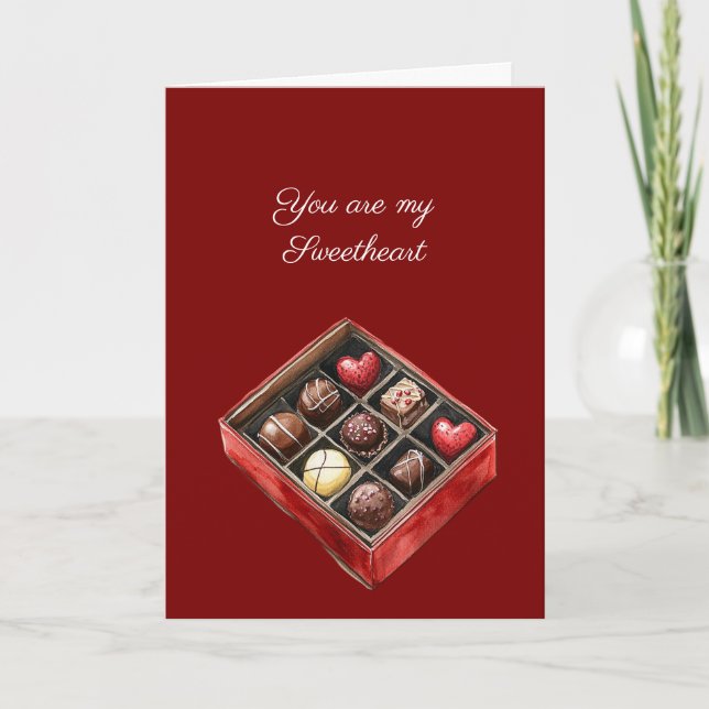 Carte Hearts & Chocolates Sweetheart (Devant)