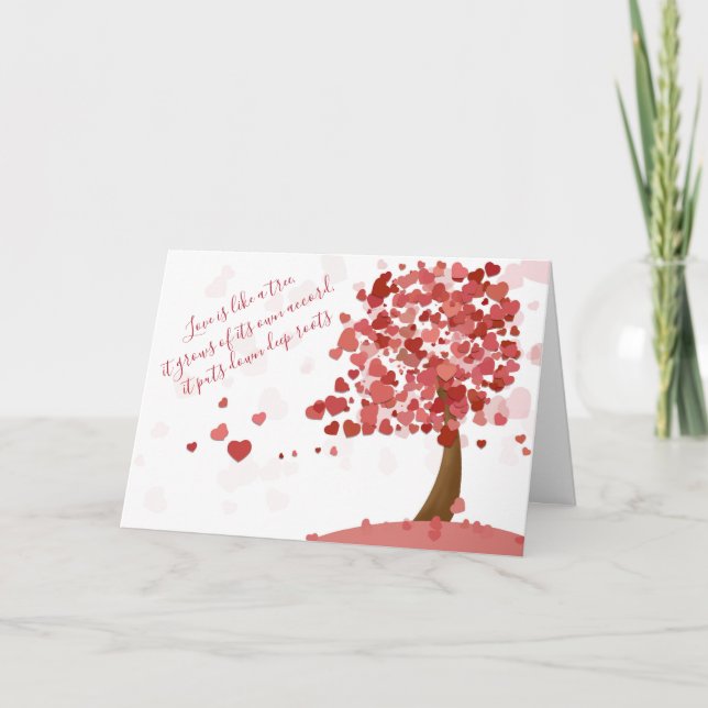 Carte Hearts Tree Valentine's Day (Devant)