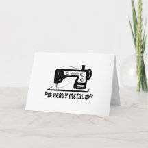 Heavy metal blank greeting card