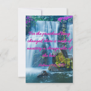 Carte Hébreux 7:12 KJV Bible Verse Pic Flat Salutation