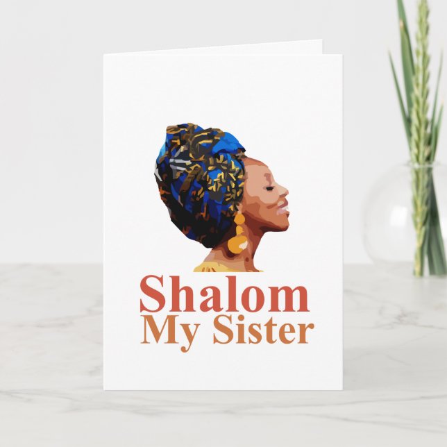 Carte Hebrew Israelite Sister Greeting Card (Devant)