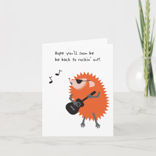 Carte Hedgehog Get Well Card (Devant)
