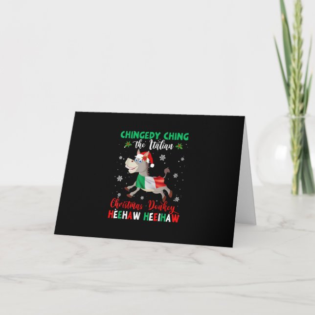 Carte HEEHAW L'âne de Noël | Cadeaux pour les amoureux d (Devant)