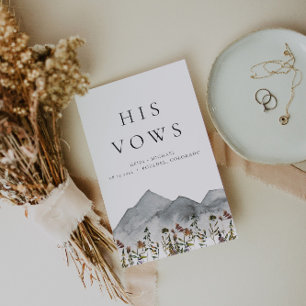 Carte HEIDI Boho Fleur sauvage de montagne Ses Voeux Mar