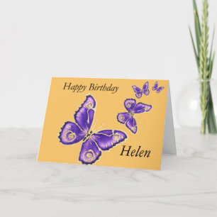 Carte Helen Happy Birthday Butterfly
