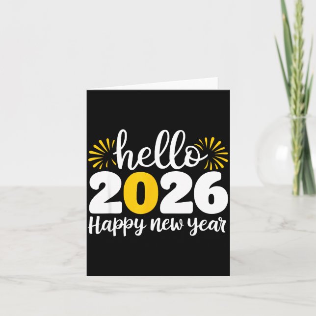 Carte Hello 2026 Happy New Year 2026 New Year's Eve Part (Devant)