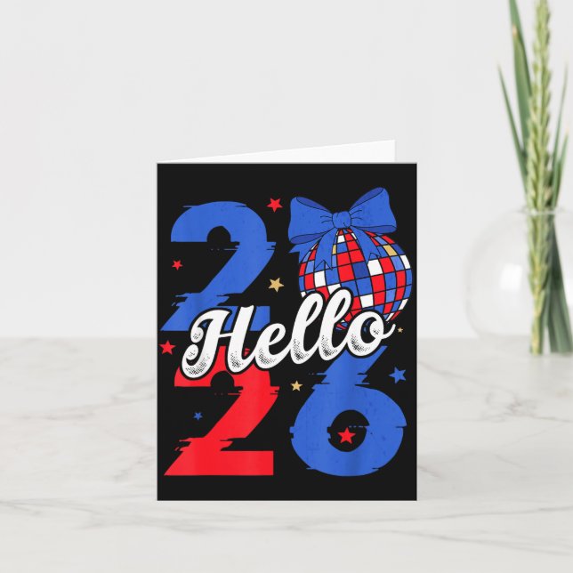 Carte Hello 2026 Happy New Year 2026 New Year's Eve Part (Devant)