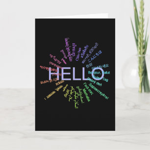 Carte Hello (Multi Language) Greeting Cards