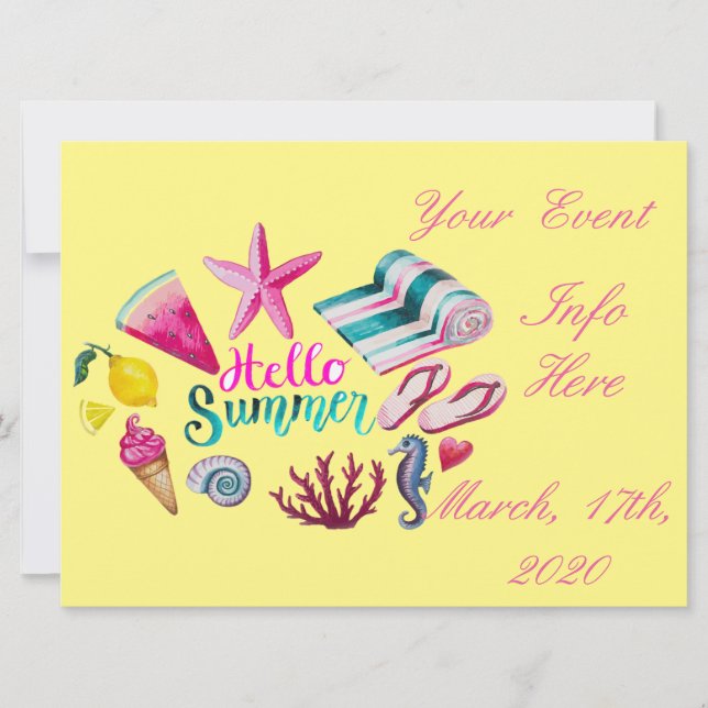 Carte Hello Summer (Devant)