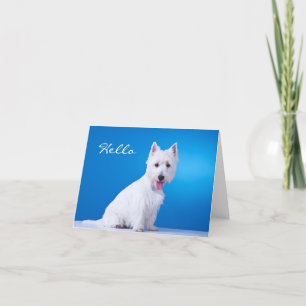 Carte Hello West Highland Terrier Blank Note Card