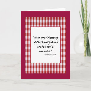 Carte Hem Your Blessings Greeting Card