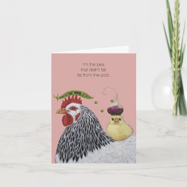 Carte Hen et Chick mignonne de la fête des mères (Devant)