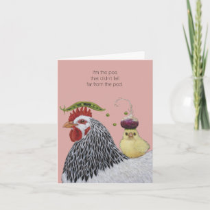 Carte Hen et Chick mignonne de la fête des mères