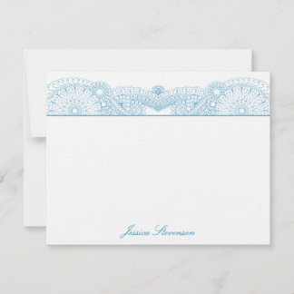Carte Henna Custom Flat Note (bleu)