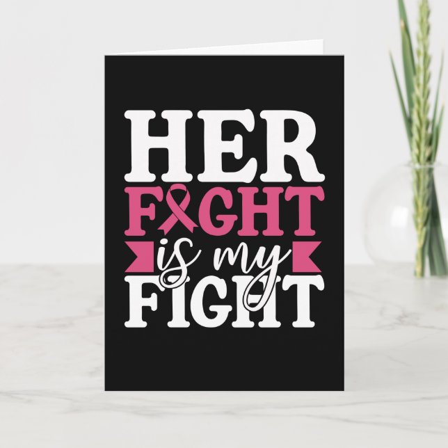 Carte Her Fight My Fight Family Matching Breast Cancer (Devant)