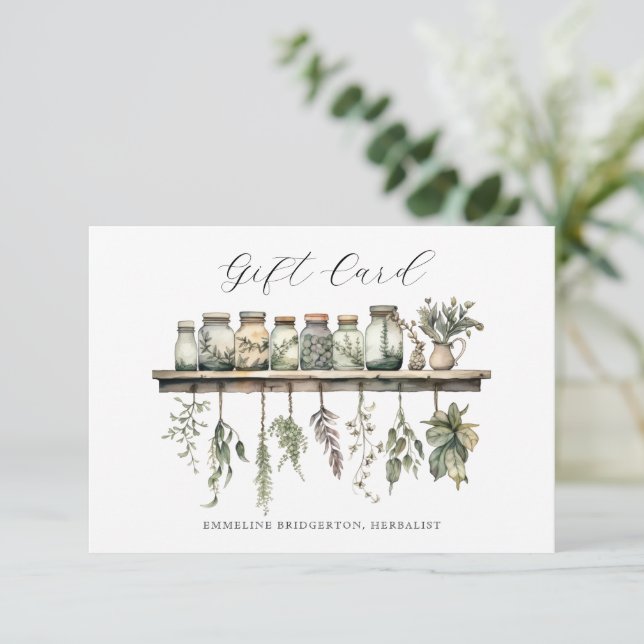 Carte Herbalist Product Gift Certificate (Debout devant)