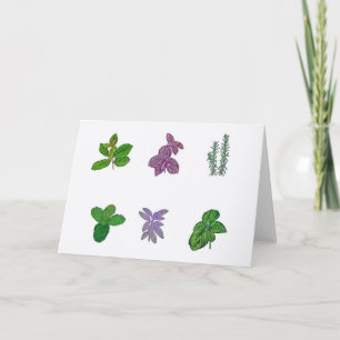 Carte Herbes dans l'aquarelle