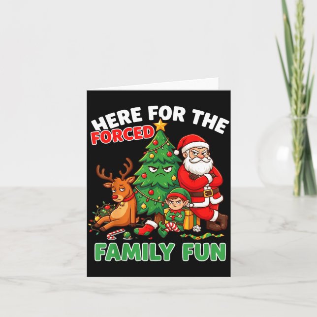 Carte Here For The Forced Family Fun Santa Christmas Tre (Devant)