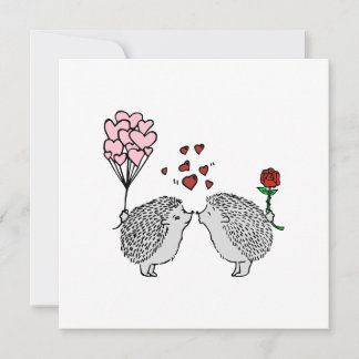 Carte Hérisson couple amour