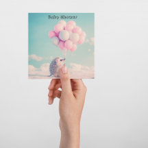 Hérisson mignon avec ballons d'anniversaire, perso