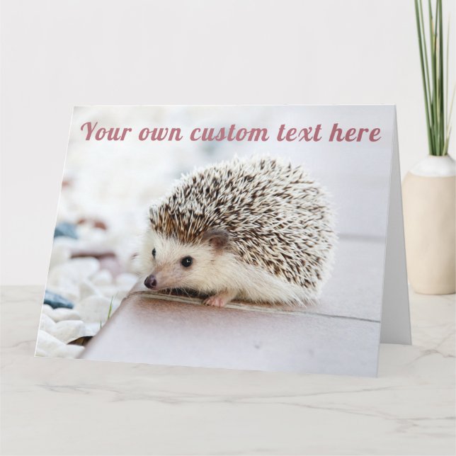 Carte Hérisson Mignon - Personnalisé (Devant)