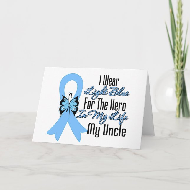 Carte Héros de ruban de cancer de la prostate mon oncle (Devant)