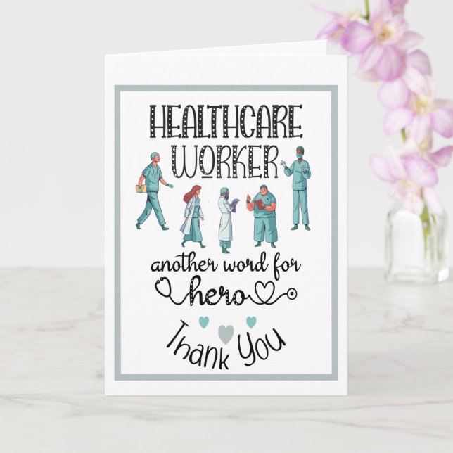 Carte Héros des travailleurs de la santé Merci (Orchidée)