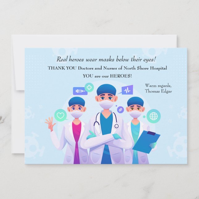 Carte Héros Médicale Merci (Devant)