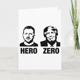 Carte Héros Zelensky Zéro Trump Soutenez L'Ukraine Souti