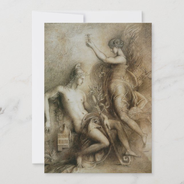 Carte Hésitation et muse par Gustave Moreau (Devant)