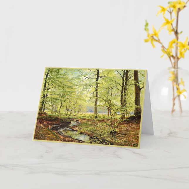 Carte Hêtre au printemps, Christian Zacho (Fleur jaune)